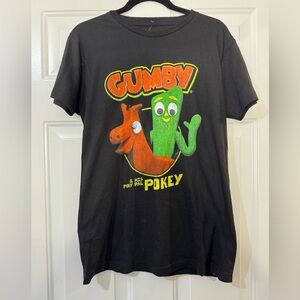 Gumby & Pokey "Faux Distressed" Graphic Tee Size Small